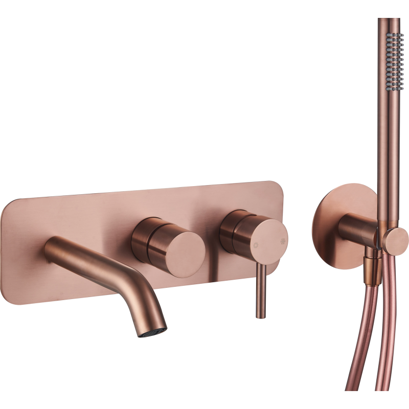 Mitigeur douche encastré mécanique ORTENCE PVD bronze cuivré, réf. 78612PBC