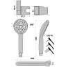 Minikit douchette 3 jets rond RUBY