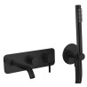 Mitigeur bain-douche encastré avec bec ORTENCE PVD noir mat