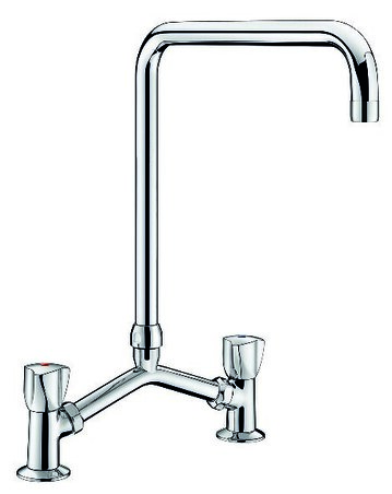 Mélangeur 2 trous sur plage - 45 l/min - Robinetterie pour Cuisines Professionnelles, réf. G65603