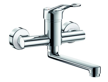 Mitigeur évier mural EP Sécurit. bec orientable, réf. 2445EPS