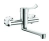 Mitigeur évier mural EP Sécurit. bec orientable, réf. 2445LEP