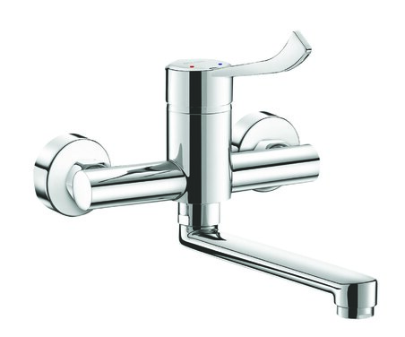 Mitigeur évier mural EP Sécurit. bec orientable, réf. 2445LEPS