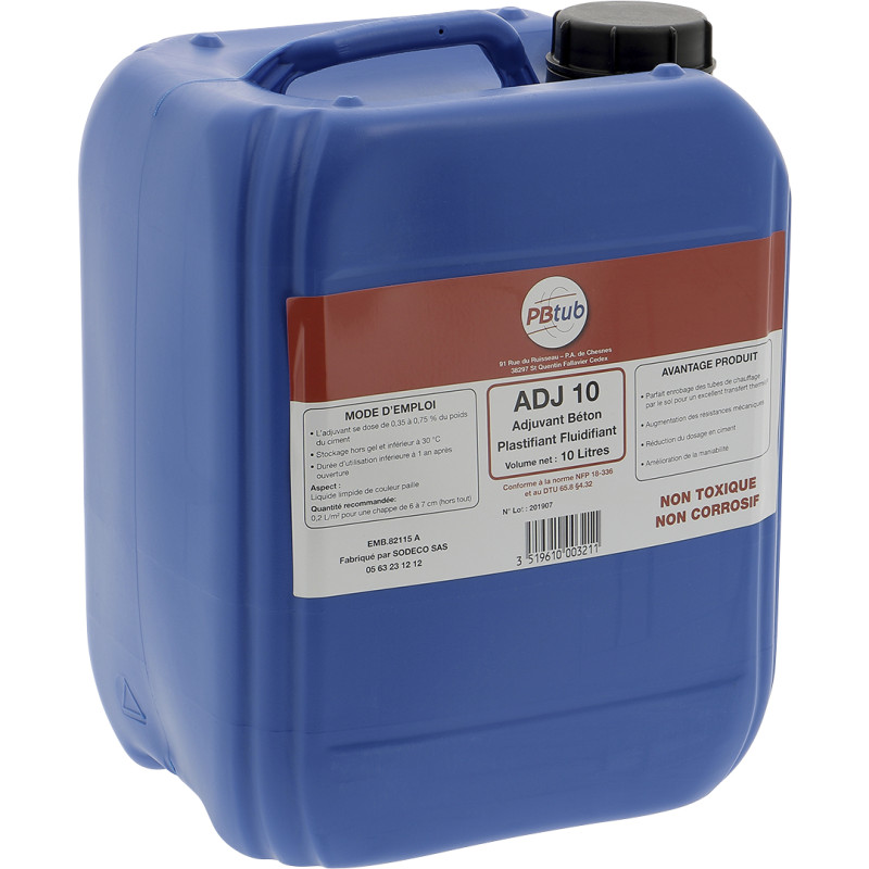 Bidon Adjuvant Béton 10 litres