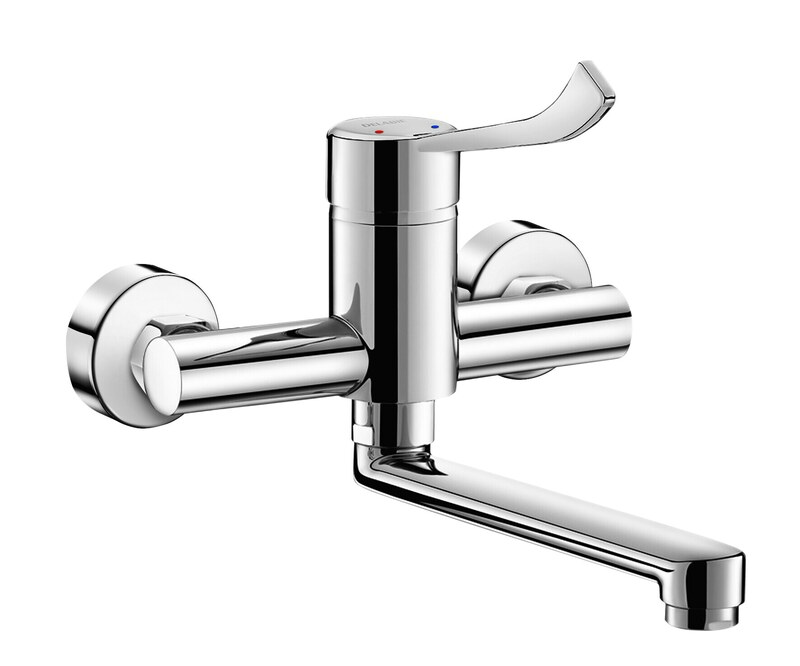 Mitigeur évier mural EP Sécurit. bec orientable, réf. 2446LEPS