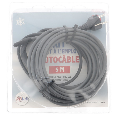 Kit autocâble prêt à l'emploi IP54, maintien hors-gel, coupure automatique 5/8 °C