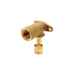 Coude applique long femelle PER Raccord à glissement laiton SERTIgliss 1/2"