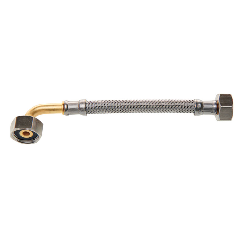 PBflex coude femelle-femelle tresse inox, série Plus (4MS et QB)