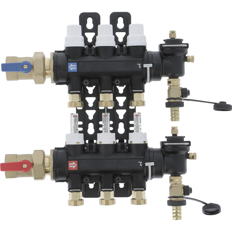 Collecteur HYDRONIC ensemble complet, matériaux de synthèse Ø 1"