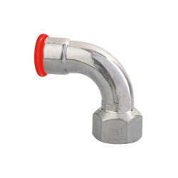 Coude à sertir cylindrique femelle EZ Système SERTIsteel Carbone- Empreinte M