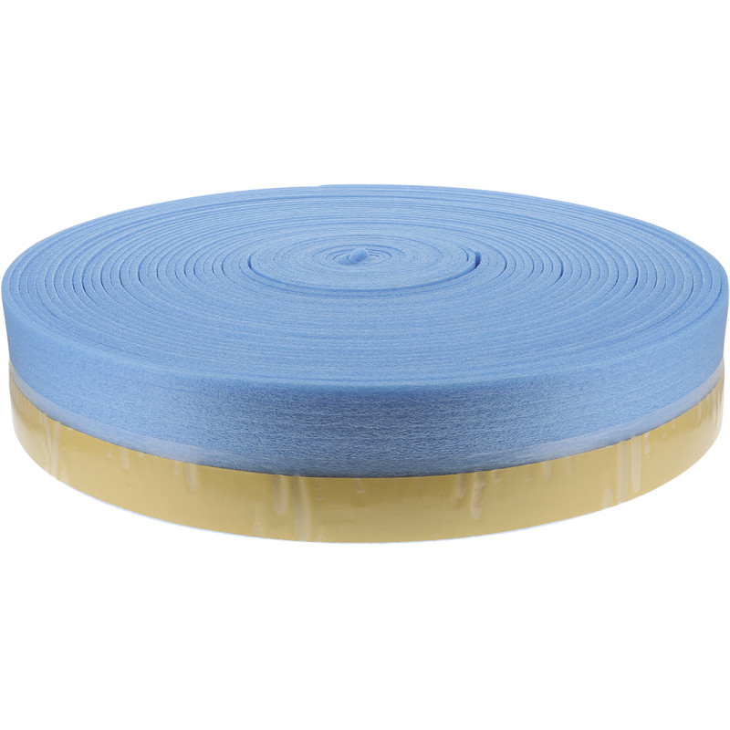Bande Isolation Périphérique "FBA" Avec Bavette Adhésive - (bleu) 50 m - 150x8 mm