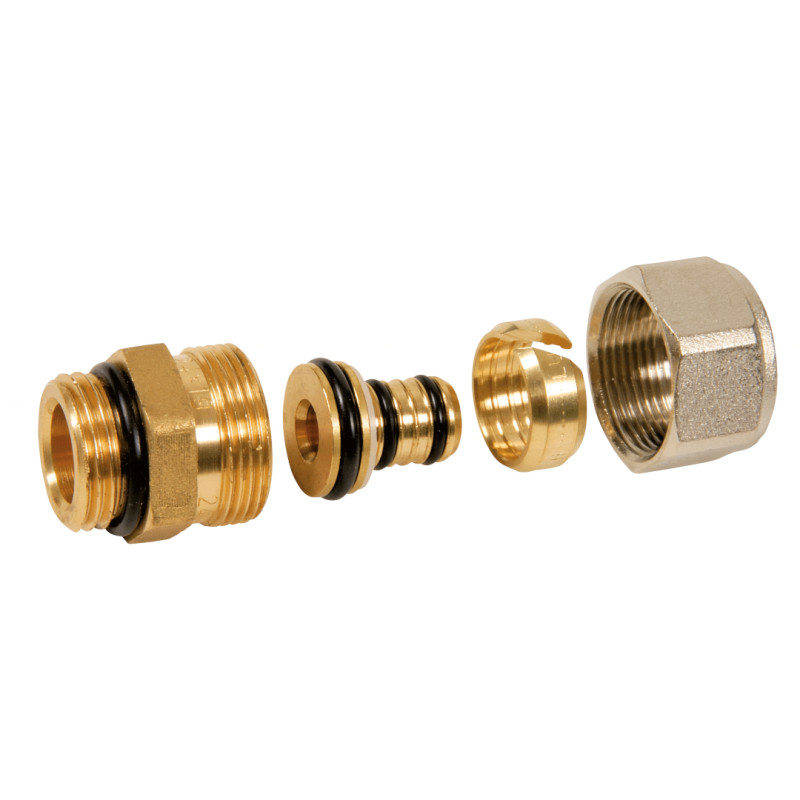 Mâle a compression pour multicouches (sachet de 2 pièces) 1/2" - 16