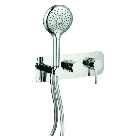 Mitigeur de douche mural encastré mécanique douchette 3 jets COX / ORTENCE