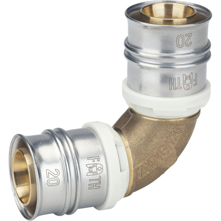 Raccord Courbe 90° laiton turatec MC à sertir empreinte F ou TH