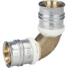 Raccord Courbe 90° laiton turatec MC à sertir empreinte F ou TH