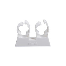 40 Colliers de fixation double pour tubes multicouches et métalliques Ø 25 mm