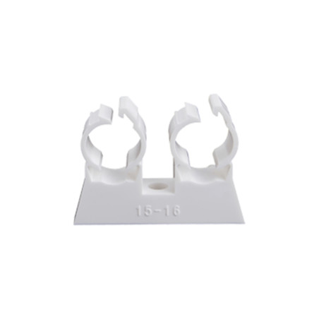 40 Colliers de fixation double pour tubes multicouches et métalliques Ø 25 mm