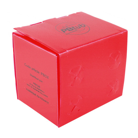 Boîte de reservation rouge (25) 4 + 2 pre-percages 20x15x17 - Ø 40 mm
