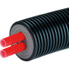Ligne double pré-isolée PEX chauffage ECFS, gaine PER RESOvert