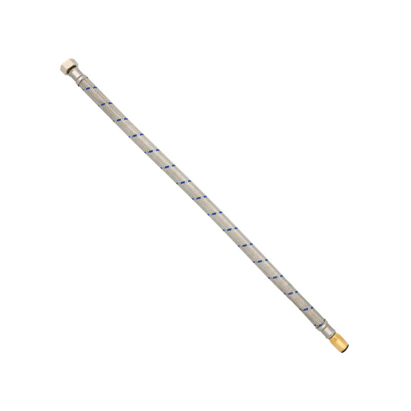 Flex ACTISTEEL tresse inox push-fit Ø 12 vers femelle 1/2", tuyau Ø 13 mm