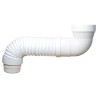 Pipe d'évacuation WC extensible coudée, embout mâle ABS Ø 100 mm, 300 à 650 mm