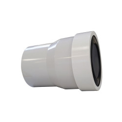 Pipe WC rigide droite, sortie cuvette Ø 85 à 107 mm, raccord mâle à coller - L. 160 mm