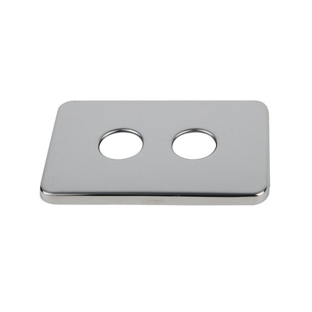 Plaque inox pour SERTIfix femelle, parois non faïencées ou parois PVC, entraxe 55 mm - 1/2"