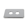 Plaque inox pour SERTIfix femelle, parois non faïencées ou parois PVC, entraxe 55 mm - 1/2"