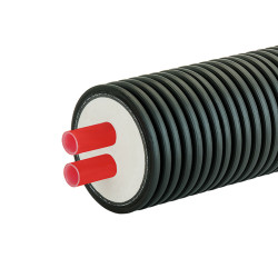 Ligne double-Pré-isolé PUR Chauffage Gaine - PER - RESOvert