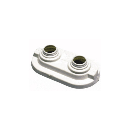 Rosace double à coller Pour tube Entraxe 40 mm - Ø ext 30 mm