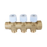 Collecteur Robinet Blanc - Caleffi-Entraxe 3/4" 1/2" 35 mm Ø 24,5 mm