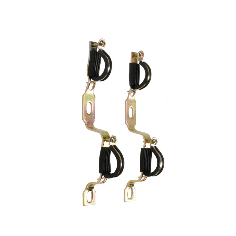 Paire de support pour collecteur avec garniture isophonique