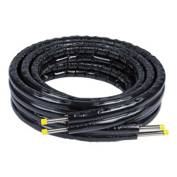 Bi-tube inox AISI 316 L en couronne UV, isolant Ø intérieur 16, isolant 13 mm