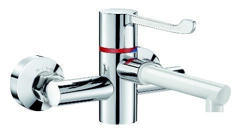 Mitigeur de lavabo thermostatique séquentiel mural SECURITHERM BIOCLIP, réf. H9610