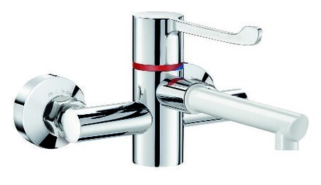 Mitigeur de lavabo thermostatique séquentiel mural SECURITHERM BIOCLIP, réf. H9610
