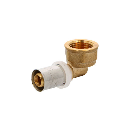 Coude 90° laiton femelle XR Multicouche PBtub à sertir TH-H-U-RFz