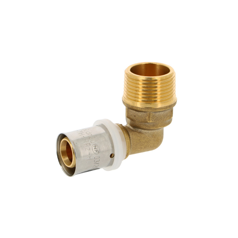 Coude 90° laiton mâle XR Multicouche PBtub à sertir TH-H-U-RFz