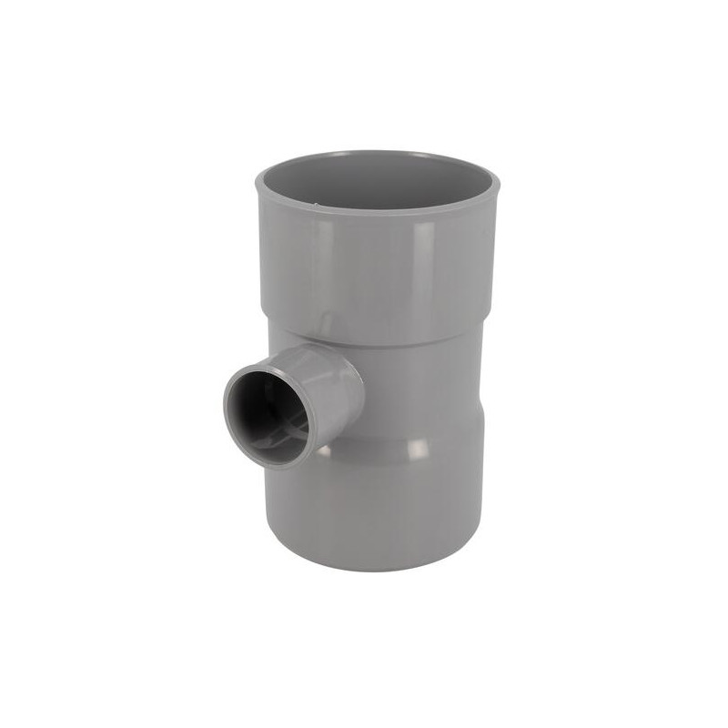 Culotte simple, Ø 100/40, femelle-femelle à 87°50, à coller, gris, en PVC