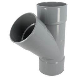 Culotte simple, femelle-femelle à 45°, à coller, en PVC
