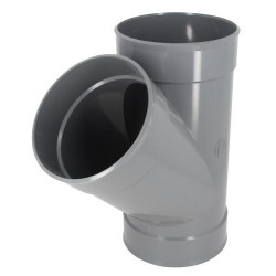 Culotte simple, femelle-femelle à 45°, à coller, en PVC