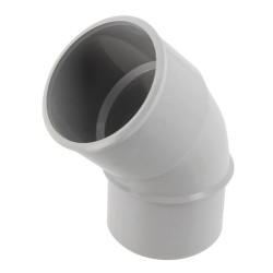Coude en TECHTAN®, Mâle-femelle à 45°, pour tube de descente Ø 50, LG16