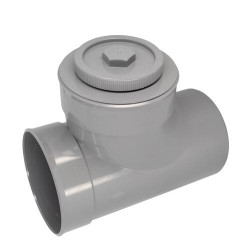 Té de visite avec bouchon, mâle-femelle, PVC à coller