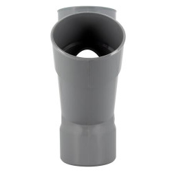 Culotte double parallèle, Ø 100, femelle-femelle à 45°, à coller, gris, en PVC