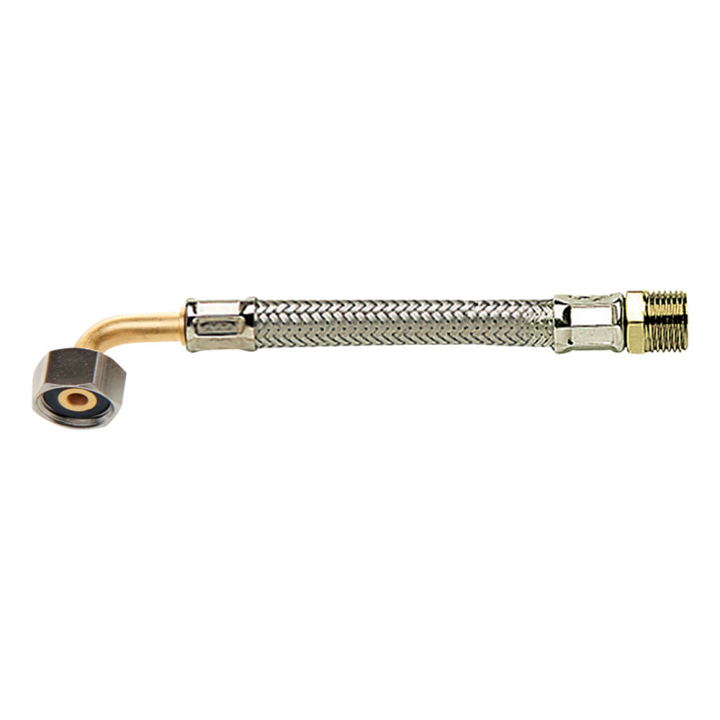 PBflex coude femelle-mâle tresse inox, série Standard (4MS)