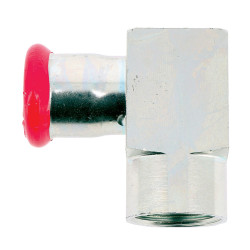 Coude court à sertir 90° femelle EZ Système SERTIsteel Carbone- Empreinte M