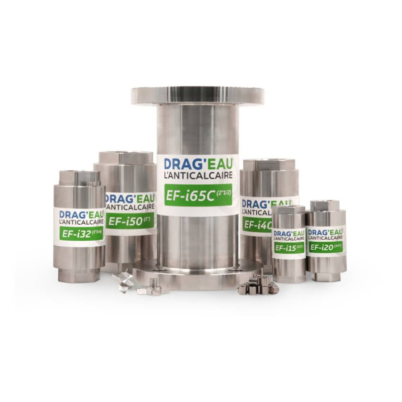 Anticalcaire DRAG'EAU en inox 316L, sans sel ni entretien