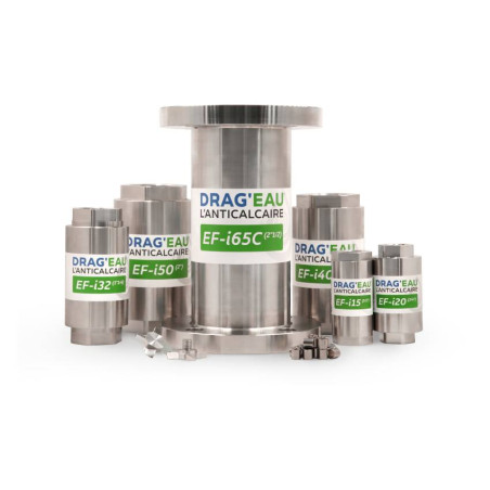 Anticalcaire DRAG'EAU en inox 316L, sans sel ni entretien