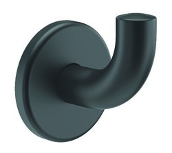 Patère virgule Ø62x65 Inox noir mat