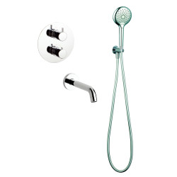 Formule bain-douche encastrée thermostatique douchette 3 jets COX / ORTENCE