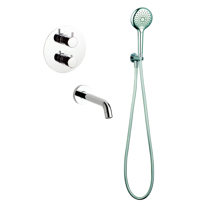 Formule bain-douche encastrée thermostatique douchette 3 jets COX / ORTENCE